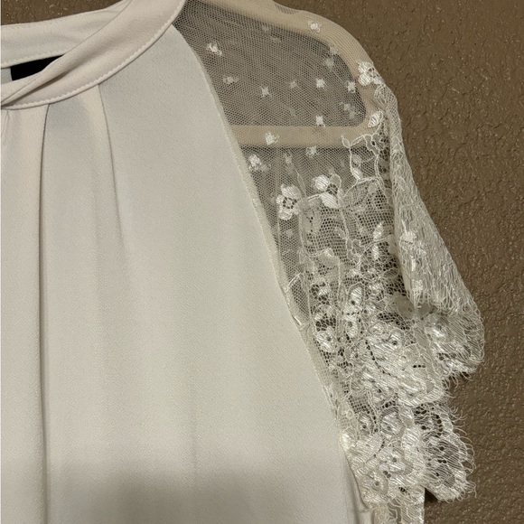 Worthington Keyhole Lace Sleeve Blouse EUC Size Petite XXL - Picture 3 of 8